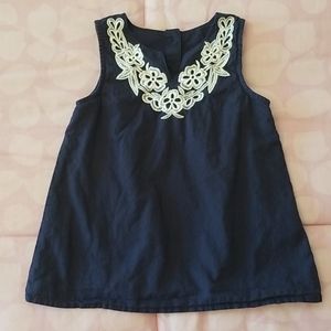 Young Dimension Baby Girl Navy Blue Tank Top